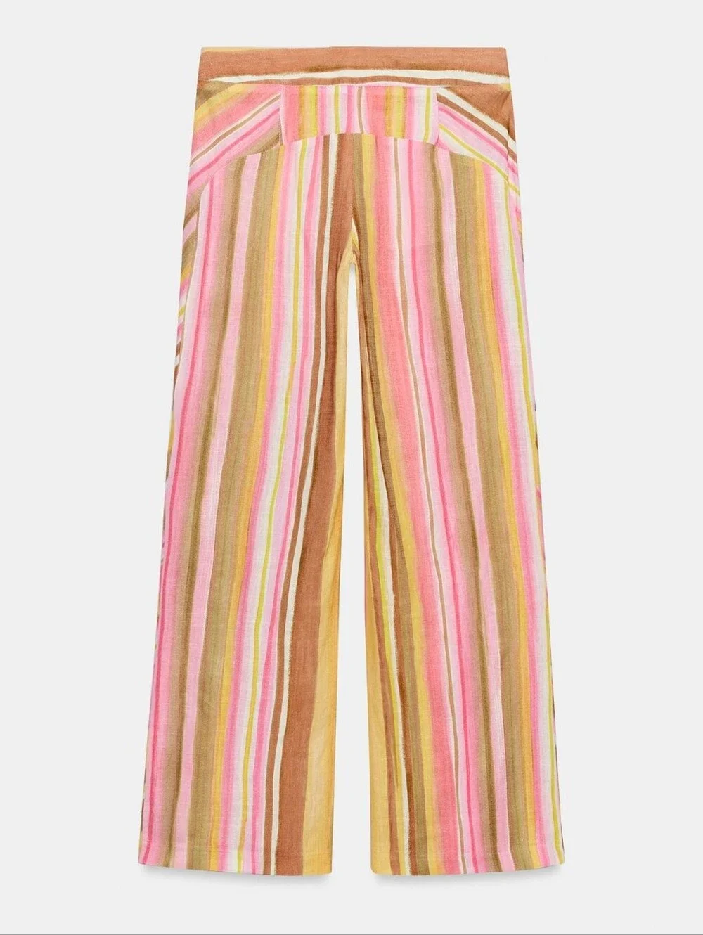 Zara STRIPED WIDE LEG PANTS